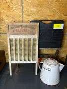 Washboard, Paper Cutter, Kettle & More
