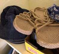 Contents of Man's Closet- Jackets, Shoes, Hat, Shorts