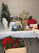 Assorted Christmas Decor- 1/2 of contents of table