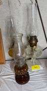 Aladdin Oil Lamp & 2 Unmarked Oil Lamps