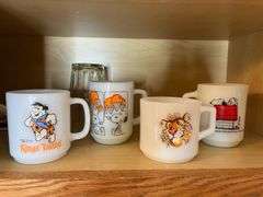 Contents of Cabinet- Includes Fire King, Snoopy, Tupperware, Glasses, Casserole Dish & More!