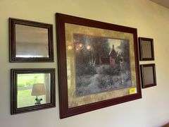 Photo & 4 Small Mirrors, Footprints Framed Clock