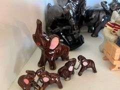 Assortment of Ceramic Elephant Figurines