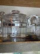 Glass & Stainless Teapots with box of parts