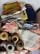 Box of Handiwork- Crochet, Thread & More
