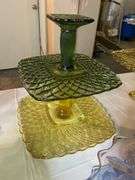 8 Vintage L.E. Smith Pressed Glass Pedestal Dishes- Assorted Styles & Colors