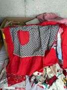 Box of Linens- Aprons & more