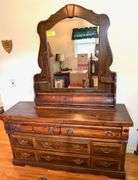 Vintage Dresser with Mirror- see photos for condition