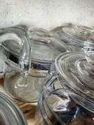 Glass & Stainless Teapots with box of parts