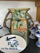 McCoy Vase, 2 Glass Cake Plates, Glassware & More!