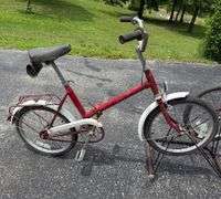 2 Vintage Romet Wigry 3 Folding Bikes & Bike Rack