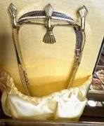 Vintage Jewelry Box w/ Jewelry Assortment- chains, earrings, necklaces, bracelets