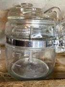 Glass & Stainless Teapots with box of parts