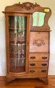 Oak Antique Side by Side Secretary Desk