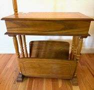 Wooden Side Table Lamp