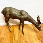 4 Brass Reindeer Figurines