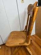 Wooden Swivel Office Chair