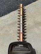 2 Blowers (electric works, gas untested), 2 Hedge Trimmers (1 works, 1 untested)