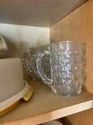Contents of Cabinet- Includes Fire King, Snoopy, Tupperware, Glasses, Casserole Dish & More!