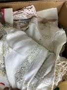 Vintage Linens & Handiwork- kitchen, chicks & lilies