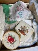 Vintage Linens & Handiwork- florals, butterflies & more