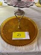 Lot of Vintage L.E. Smith Pressed Glass Dessert Pedestal Dishes – Assorted Colors & Styles