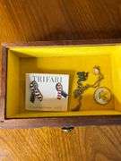 Blue Bird Clock & Jewelry Box, Assorted Holiday Jewelry, Copper Bracelet & More!