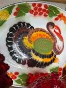Turkey Platter, Red Bowls, Candy Dish