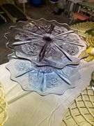 8 Vintage L.E. Smith Pressed Glass Pedestal Dishes- Assorted Colors & Styles