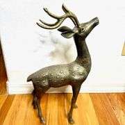 4 Brass Reindeer Figurines