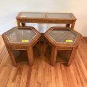 2 1970s Side Tables & Sofa Table