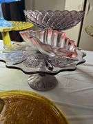 Lot of Vintage L.E. Smith Pressed Glass Dessert Pedestal Dishes – Assorted Colors & Styles