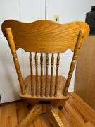Wooden Swivel Office Chair
