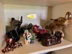 Assortment of Ceramic Elephant Figurines