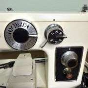 Vintage Montgomery Ward Good Housekeeper Sewing Machine with cover for easy storage