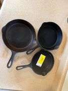3 Cast Iron Skillets- Griswold