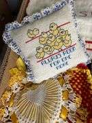 Vintage Linens & Handiwork- kitchen, chicks & lilies