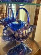 Contents of China Cabinet- Glass Basket Collection