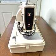 Vintage Montgomery Ward Good Housekeeper Sewing Machine with cover for easy storage