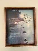 Photo & 4 Small Mirrors, Footprints Framed Clock