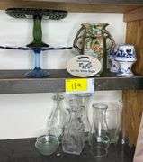McCoy Vase, 2 Glass Cake Plates, Glassware & More!