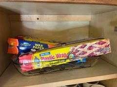 Plates, Saucers, Bowls, Baking Dish, Foil & Plastic Wrap