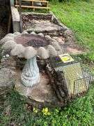 Concrete Bird Bath & Animal Trap
