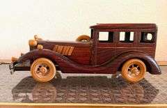 2 Collectible Classics Vehicles- wood & metal