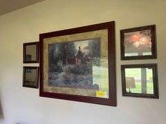 Photo & 4 Small Mirrors, Footprints Framed Clock