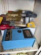 Vintage Metal Cabinet + Contents