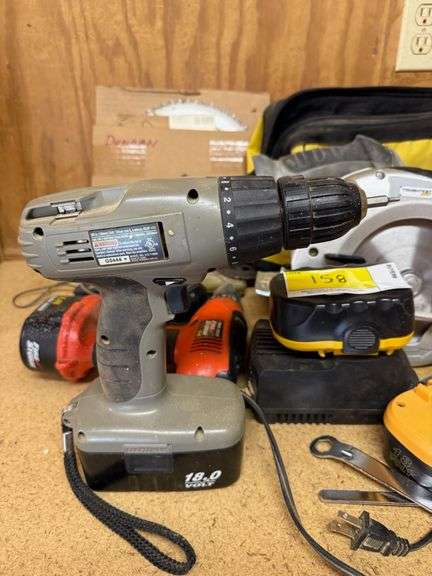 Assorted Power Tools and Saw Blades