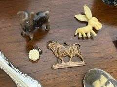 Mixed Lot of Collectibles: Magnifying Glass, Jewelry Box, Brooch, and More