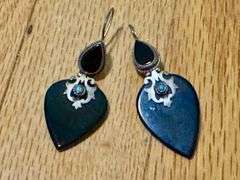 Jewelry including matching sets, black earrings marked 925 silver