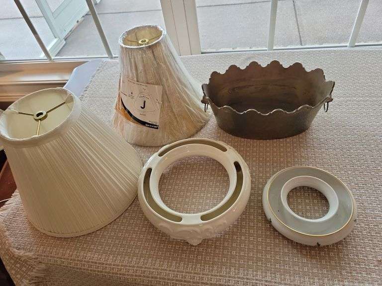 Posey Vases (Germany & Austria), Brass Handled Cache Pot (India), Lampshades image